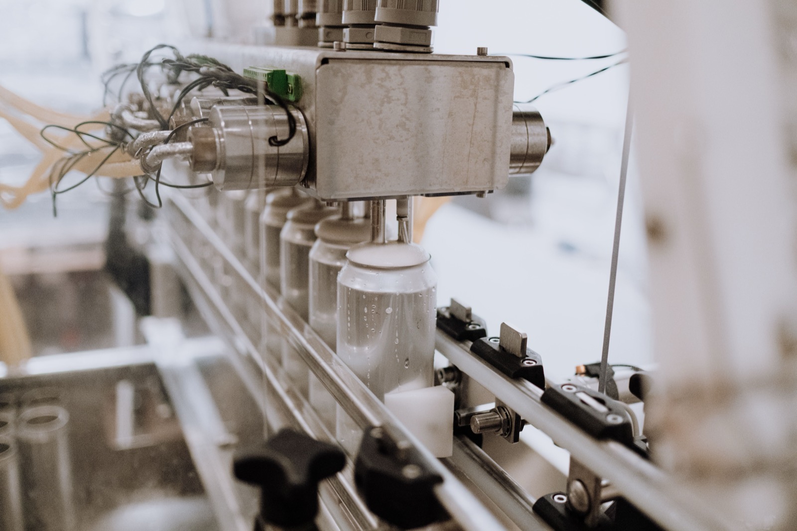 Production line inside a manufacturing facility