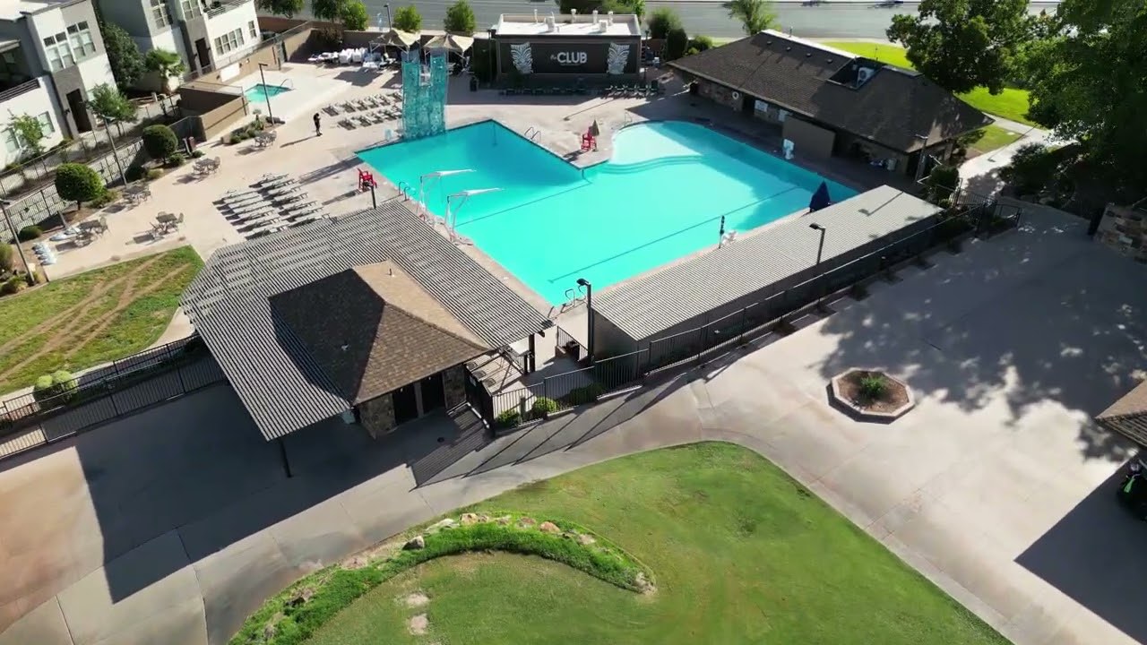 Aerial of the pool at Bloomington Country Club